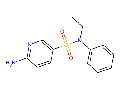 6-amino-N-ethyl-N-phenylpyridine-3-sulfonamide structure