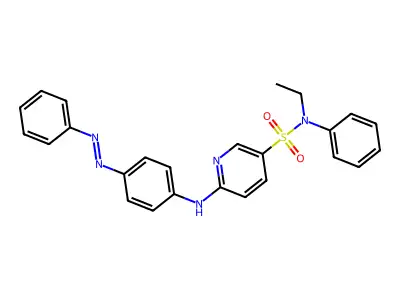 3-Pyridinesulfonamide, N-ethyl-N-phenyl-6-[[4-(2-phenyldiazenyl)phenyl]amino]- structure