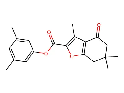 3,5-Dimethylphenyl 3,6,6-trimethyl-4-oxo-4,5,6,7-tetrahydro-1-benzofuran-2-carboxylate structure