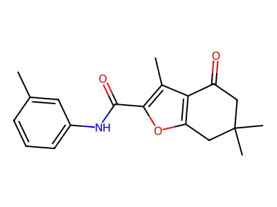 3,6,6-Trimethyl-N-(3-methylphenyl)-4-oxo-4,5,6,7-tetrahydro-1-benzofuran-2-carboxamide structure