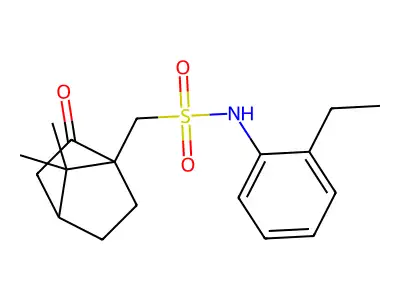 1-(7,7-Dimethyl-2-oxobicyclo[2.2.1]heptan-1-yl)-N-(2-ethylphenyl)methanesulfonamide structure