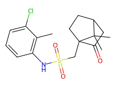 N-(3-Chloro-2-methylphenyl)-1-(7,7-dimethyl-2-oxobicyclo[2.2.1]heptan-1-yl)methanesulfonamide structure