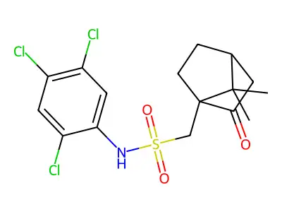 1-(7,7-Dimethyl-2-oxobicyclo[2.2.1]heptan-1-yl)-N-(2,4,5-trichlorophenyl)methanesulfonamide structure