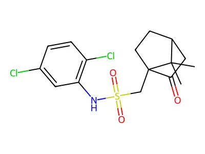 N-(2,5-dichlorophenyl)-1-(7,7-dimethyl-2-oxo-1-bicyclo[2.2.1]heptanyl)methanesulfonamide structure