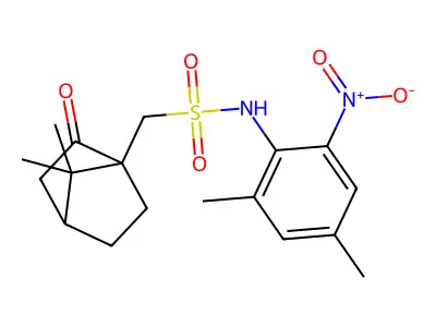 N-(2,4-Dimethyl-6-nitrophenyl)-1-(7,7-dimethyl-2-oxobicyclo[2.2.1]heptan-1-yl)methanesulfonamide structure