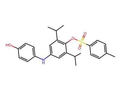 [4-(4-Hydroxyanilino)-2,6-di(propan-2-yl)phenyl] 4-methylbenzenesulfonate structure