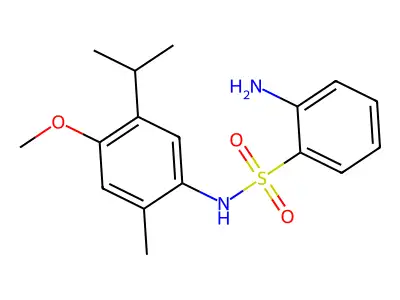 2-Amino-N-[4-methoxy-2-methyl-5-(propan-2-yl)phenyl]benzene-1-sulfonamide structure