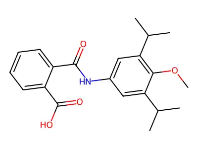 2-{[4-Methoxy-3,5-di(propan-2-yl)phenyl]carbamoyl}benzoic acid structure