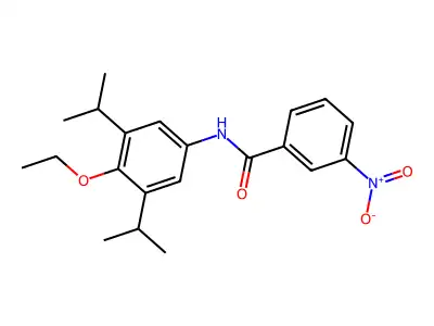 N-(4-ethoxy-3,5-dipropan-2-yl-phenyl)-3-nitro-benzamide structure