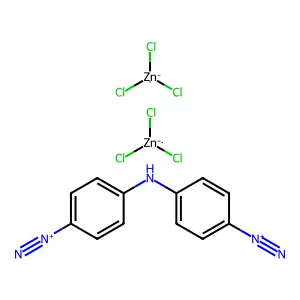 Benzenediazonium, 4,4'-iminobis-, trichlorozincate(1-) (1:2) structure