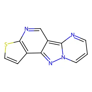 Thieno(3'',2'':5',6')pyrido(4',3':3,4)pyrazolo(1,5-a)pyrimidine structure