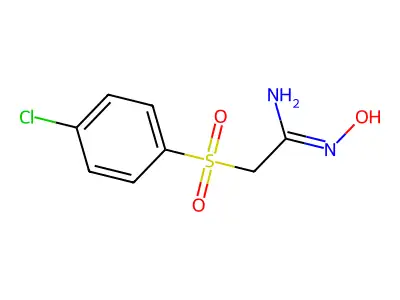 (4-Chlorophenylsulfonyl)acetamidoxime structure