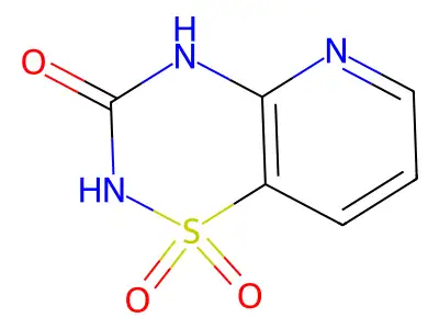 2H-Pyrido(2,3-e)-1,2,4-thiadiazin-3(4H)-one, 1,1-dioxide structure