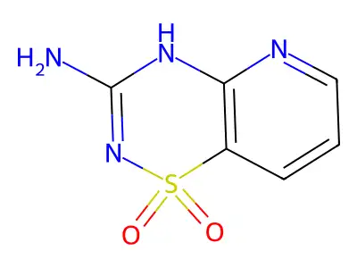 2H-Pyrido(2,3-e)-1,2,4-thiadiazin-3-amine, 1,1-dioxide structure