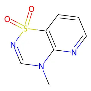 4H-Pyrido(2,3-e)-1,2,4-thiadiazine, 4-methyl-, 1,1-dioxide structure