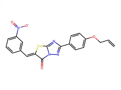 5-[(3-Nitrophenyl)methylidene]-2-{4-[(prop-2-en-1-yl)oxy]phenyl}[1,3]thiazolo[3,2-b][1,2,4]triazol-6(5H)-one structure