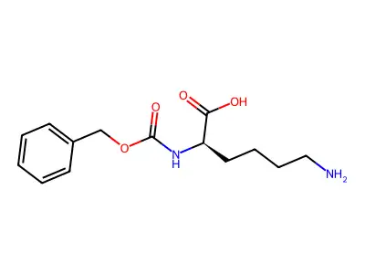 alpha-Carbobenzoxy-L-lysine structure