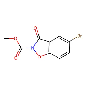 Methyl 5-bromo-3-oxo-1,2-benzoxazole-2-carboxylate structure