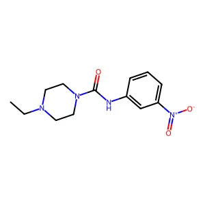 4-ethyl-N-(3-nitrophenyl)piperazine-1-carboxamide structure