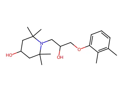 1-(3-(2,3-Dimethylphenoxy)-2-hydroxypropyl)-2,2,6,6-tetramethylpiperidin-4-ol structure