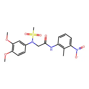 2-(3,4-dimethoxy-N-methylsulfonylanilino)-N-(2-methyl-3-nitrophenyl)acetamide structure
