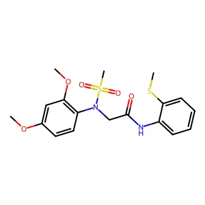 2-(2,4-dimethoxy-N-methylsulfonylanilino)-N-(2-methylsulfanylphenyl)acetamide structure