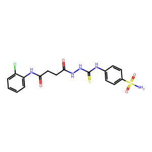 N-(2-chlorophenyl)-4-oxo-4-[2-[(4-sulfamoylphenyl)carbamothioyl]hydrazinyl]butanamide structure
