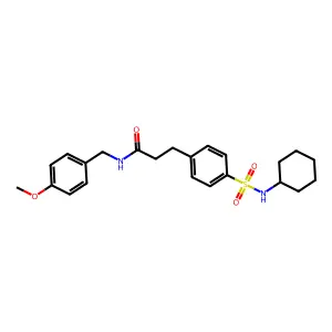 3-[4-(cyclohexylsulfamoyl)phenyl]-N-(4-methoxybenzyl)propanamide structure