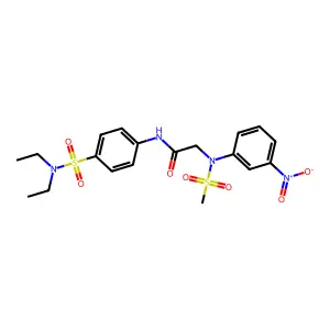 N-[4-(diethylsulfamoyl)phenyl]-2-(N-methylsulfonyl-3-nitroanilino)acetamide structure