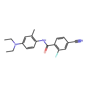 4-cyano-N-[4-(diethylamino)-2-methylphenyl]-2-fluorobenzamide structure