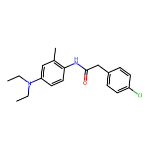 2-(4-chlorophenyl)-N-[4-(diethylamino)-2-methylphenyl]acetamide structure