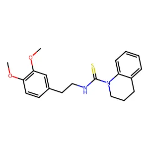 N-[2-(3,4-dimethoxyphenyl)ethyl]-3,4-dihydro-2H-quinoline-1-carbothioamide structure