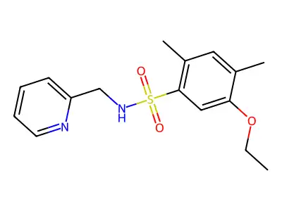 5-ethoxy-2,4-dimethyl-N-(2-pyridinylmethyl)benzenesulfonamide structure