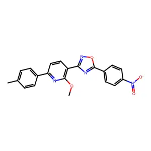3-[2-Methoxy-6-(4-methylphenyl)pyridin-3-yl]-5-(4-nitrophenyl)-1,2,4-oxadiazole structure