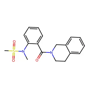 N-[2-(3,4-dihydro-1H-isoquinoline-2-carbonyl)phenyl]-N-methylmethanesulfonamide structure
