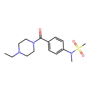 N-[4-(4-ethylpiperazine-1-carbonyl)phenyl]-N-methylmethanesulfonamide structure