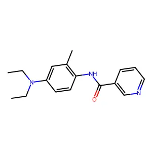 N-[4-(diethylamino)-2-methylphenyl]nicotinamide structure