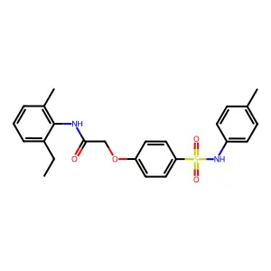 N-(2-ethyl-6-methylphenyl)-2-[4-[(4-methylphenyl)sulfamoyl]phenoxy]acetamide structure