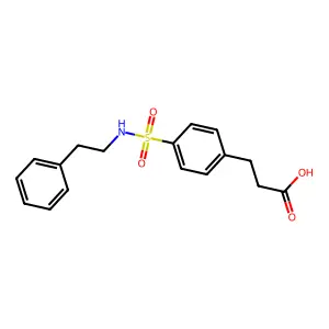 3-{4-[(2-Phenylethyl)sulfamoyl]phenyl}propanoic acid structure