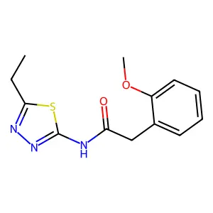 N-(5-ethyl-1,3,4-thiadiazol-2-yl)-2-(2-methoxyphenyl)acetamide structure