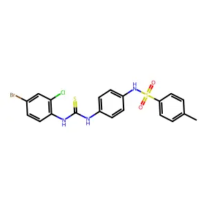1-(4-Bromo-2-chlorophenyl)-3-[4-[(4-methylphenyl)sulfonylamino]phenyl]thiourea structure
