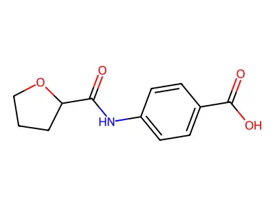 4-[(Tetrahydrofuran-2-ylcarbonyl)amino]benzoic acid structure