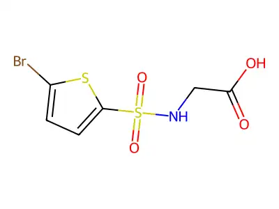 2-(5-Bromothiophene-2-sulfonamido)acetic acid structure