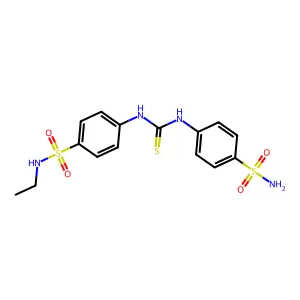 1-[4-(Ethylsulfamoyl)phenyl]-3-(4-sulfamoylphenyl)thiourea structure