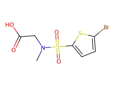 [[(5-Bromothien-2-yl)sulfonyl](methyl)amino]-acetic acid structure