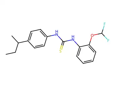 1-(4-Butan-2-ylphenyl)-3-[2-(difluoromethoxy)phenyl]thiourea structure