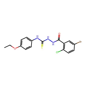 1-[(5-Bromo-2-chlorobenzoyl)amino]-3-(4-ethoxyphenyl)thiourea structure