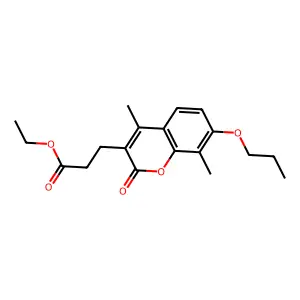 ethyl 3-(4,8-dimethyl-2-oxo-7-propoxy-2H-chromen-3-yl)propanoate structure