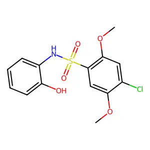 4-chloro-N-(2-hydroxyphenyl)-2,5-dimethoxybenzenesulfonamide structure