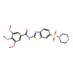 3,4,5-trimethoxy-N-(6-(morpholinosulfonyl)benzo[d]thiazol-2-yl)benzamide structure